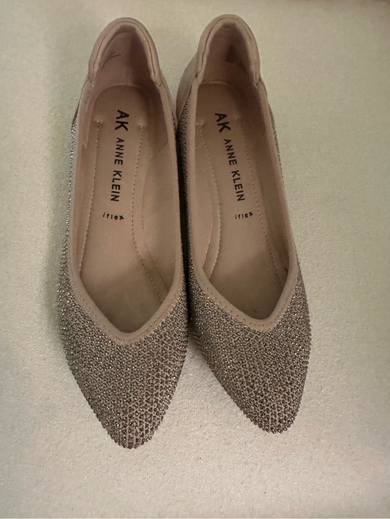 Anne Klein Shoes - Anne Klein Oakley Blush Pink Rhinestone Pointed Toe Ballet Flats Size 9